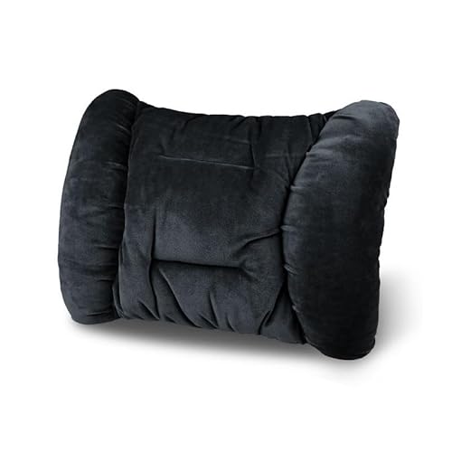 Auto Nackenkissen Lendenkissen für Audi Q3 2022-, Kopfstütze für Autositz Lendenwirbelstützkissen für Auto Rückenkissen Autozubehör,Black-Lumbar Pillow von LIUFA