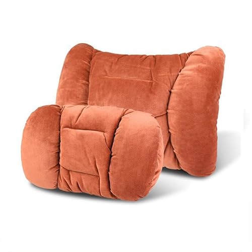 Auto Nackenkissen Lendenkissen für CR-V MK1 1995-2001, Kopfstütze für Autositz Lendenwirbelstützkissen für Auto Rückenkissen Autozubehör,Orange-Neck Pillow+Lumbar Pillow von LIUFA