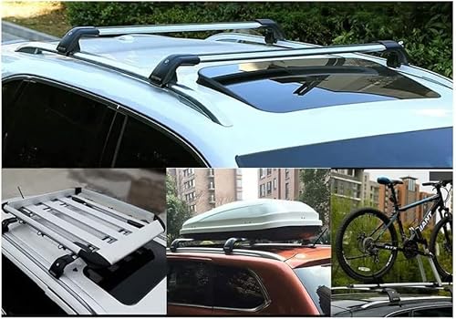 2 Stück Aluminium-Querträger für Autodachgepäckträger für Alfa Romeo Stelvio SUV 2017-2020, Auto Offene Dachreling Dachgepäckablage Diebstahl-Bars Auto Zubehör von LIULAOGEN