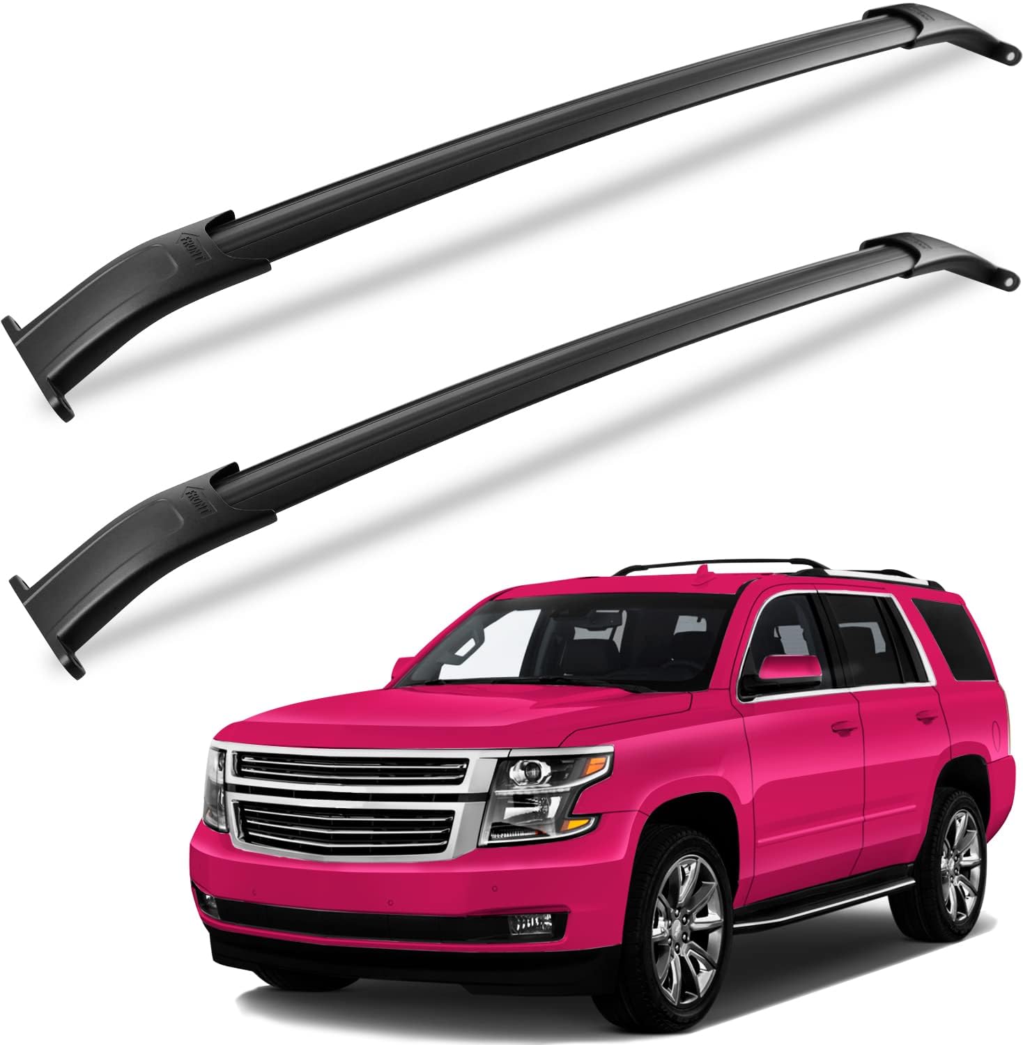 2 Stück Aluminium-Querträger für Autodachgepäckträger für Chevrolet Tahoe GMC Yukon XL 2015-2020, Auto Offene Dachreling Dachgepäckablage Diebstahl-Bars Auto Zubehör von LIULAOGEN
