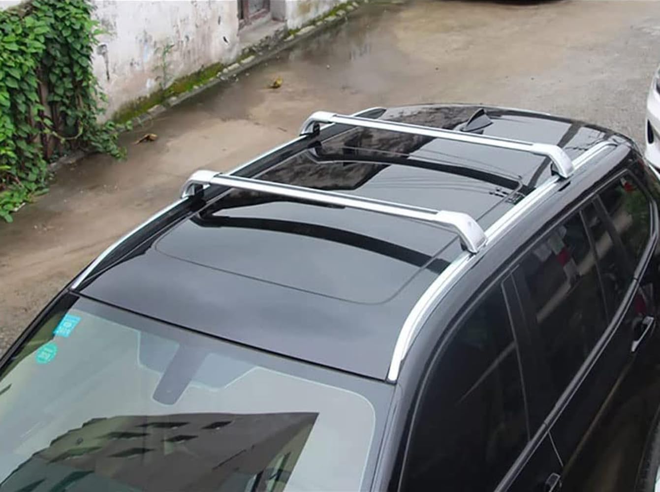 2 Stück Aluminium-Querträger für Autodachgepäckträger für Dacia Duster 2018 2019, Auto Offene Dachreling Dachgepäckablage Diebstahl-Bars Auto Zubehör von LIULAOGEN