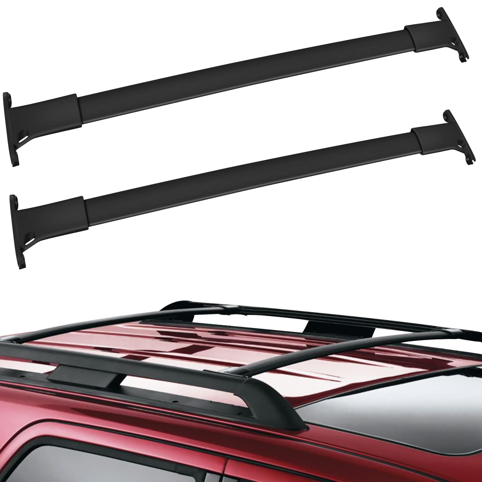 2 Stück Aluminium-Querträger für Autodachgepäckträger für Ford Escape 2013-2019, Auto Offene Dachreling Dachgepäckablage Diebstahl-Bars Auto Zubehör von LIULAOGEN