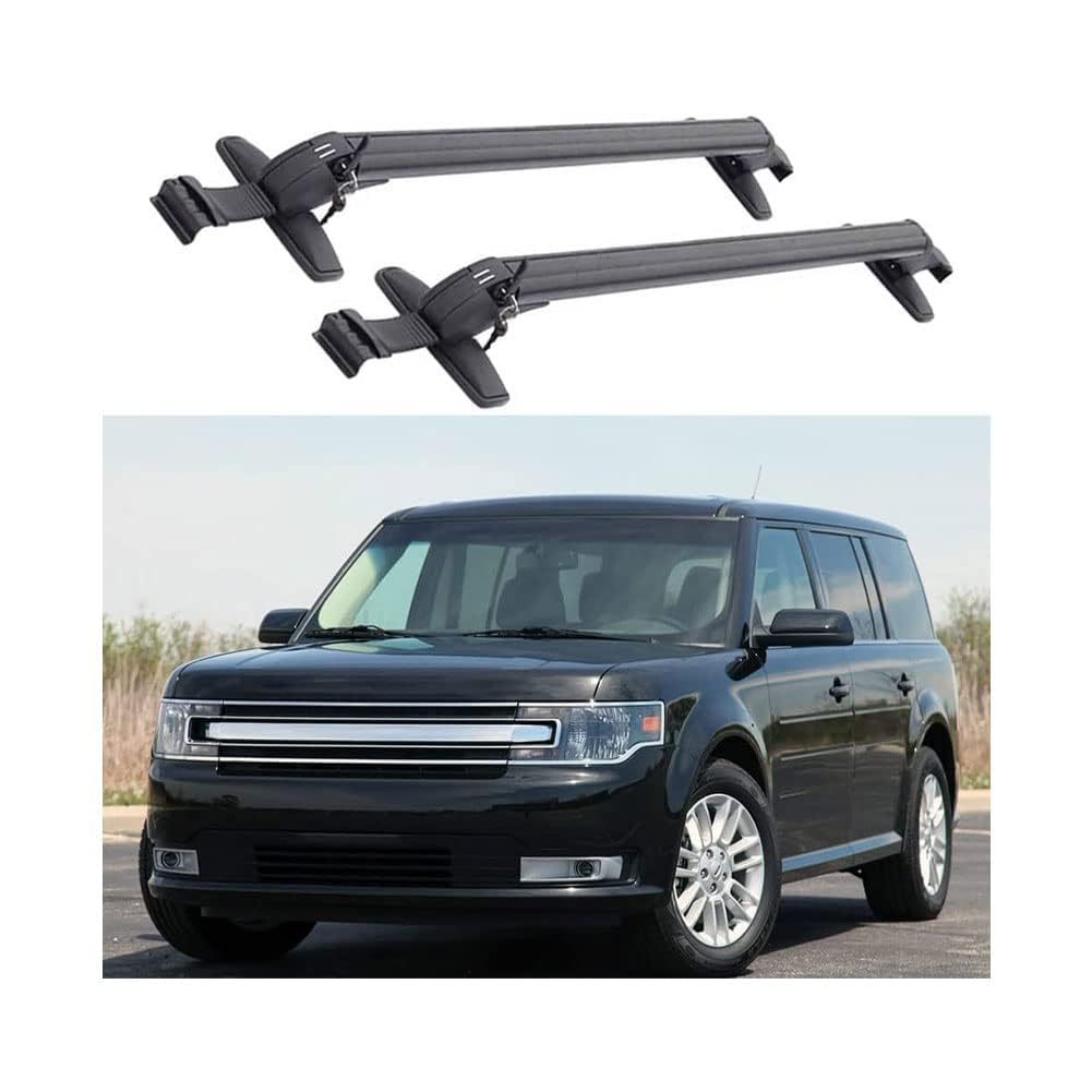 2 Stück Aluminium-Querträger für Autodachgepäckträger für Ford Flex SUV 2009-2020, Auto Offene Dachreling Dachgepäckablage Diebstahl-Bars Auto Zubehör von LIULAOGEN