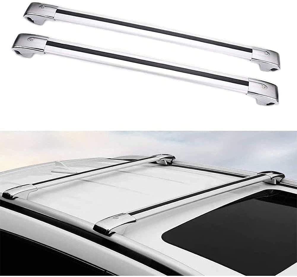 2 Stück Aluminium-Querträger für Autodachgepäckträger für Land Cruiser LC200 2008-2020, Auto Offene Dachreling Dachgepäckablage Diebstahl-Bars Auto Zubehör von LIULAOGEN