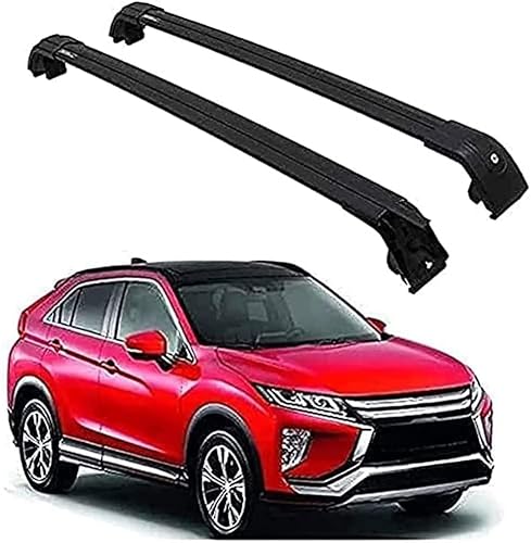 2 Stück Aluminium-Querträger für Autodachgepäckträger für Mitsubishi Eclipse Cross 2018-2021, Auto Offene Dachreling Dachgepäckablage Diebstahl-Bars Auto Zubehör von LIULAOGEN