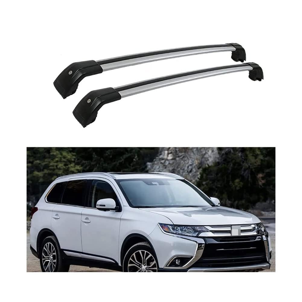 2 Stück Aluminium-Querträger für Autodachgepäckträger für Mitsubishi Outlander 2012-2020, Auto Offene Dachreling Dachgepäckablage Diebstahl-Bars Auto Zubehör von LIULAOGEN