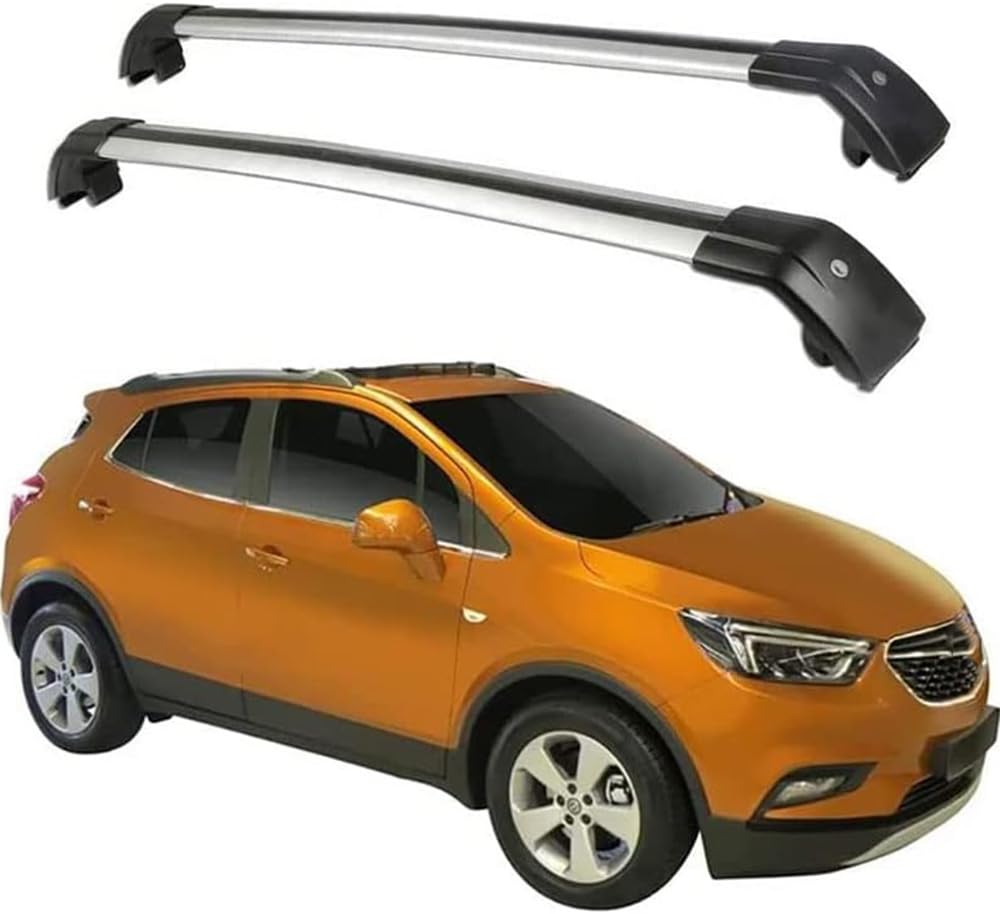 2 Stück Aluminium-Querträger für Autodachgepäckträger für Vauxhall Mokka X SUV 2016-2022, Auto Offene Dachreling Dachgepäckablage Diebstahl-Bars Auto Zubehör von LIULAOGEN