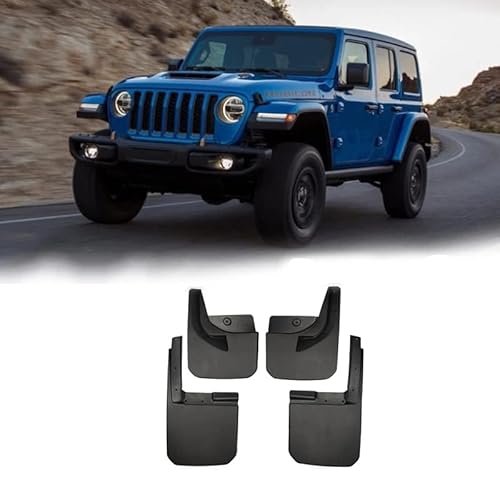 Auto Schutzblech Platte für Jeep Wrangler Sahara JL JK 2004-2023, Auto Spritzschutz Set Kit Auto Kotflügelschoner Kotflügel für Autoräder Auto-Rad-Styling-Zubehör,A/2018-2023 von LIULAOGEN