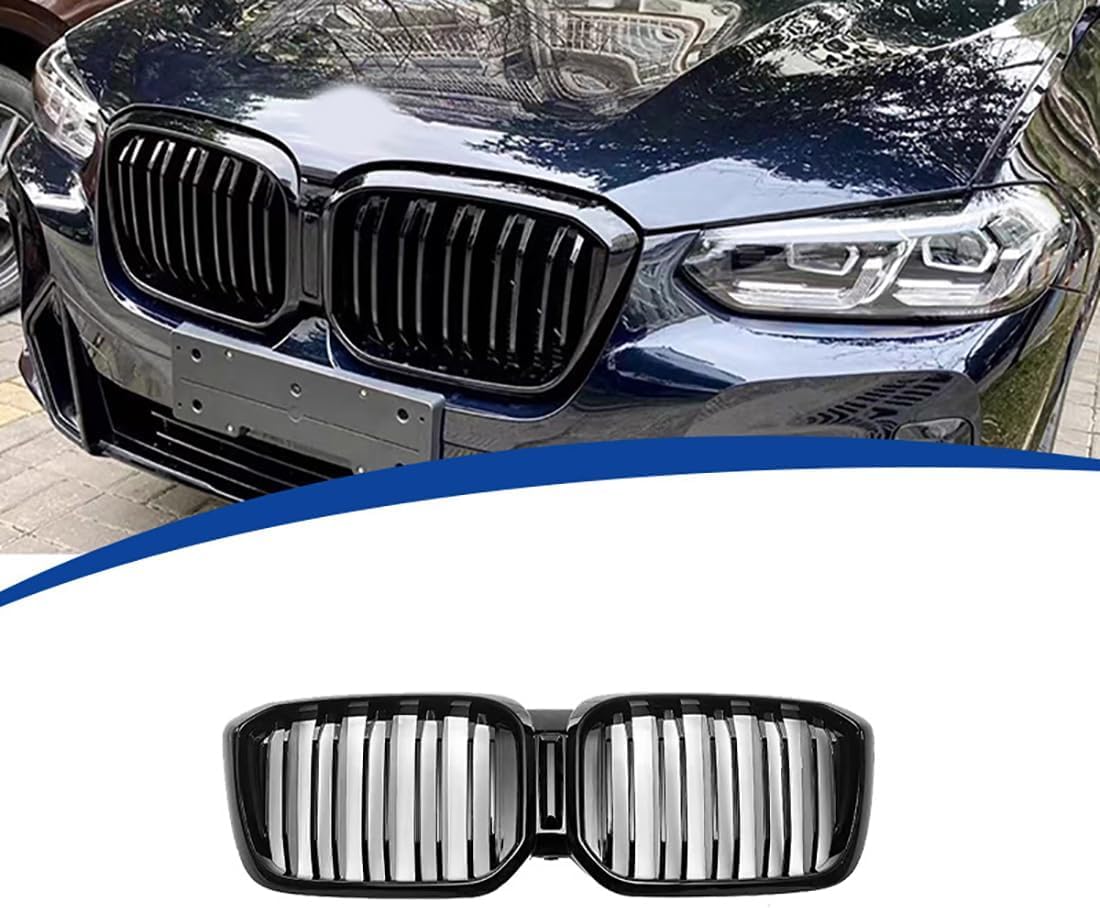 Vorderer Stoßstangengrill für BMW X3 G01 / X4 G02 2022 2023, Auto-Frontstoßstangengrill Kühlergrill für die vordere Stoßstange Kühlergrill-Zubehör von LIULAOGEN