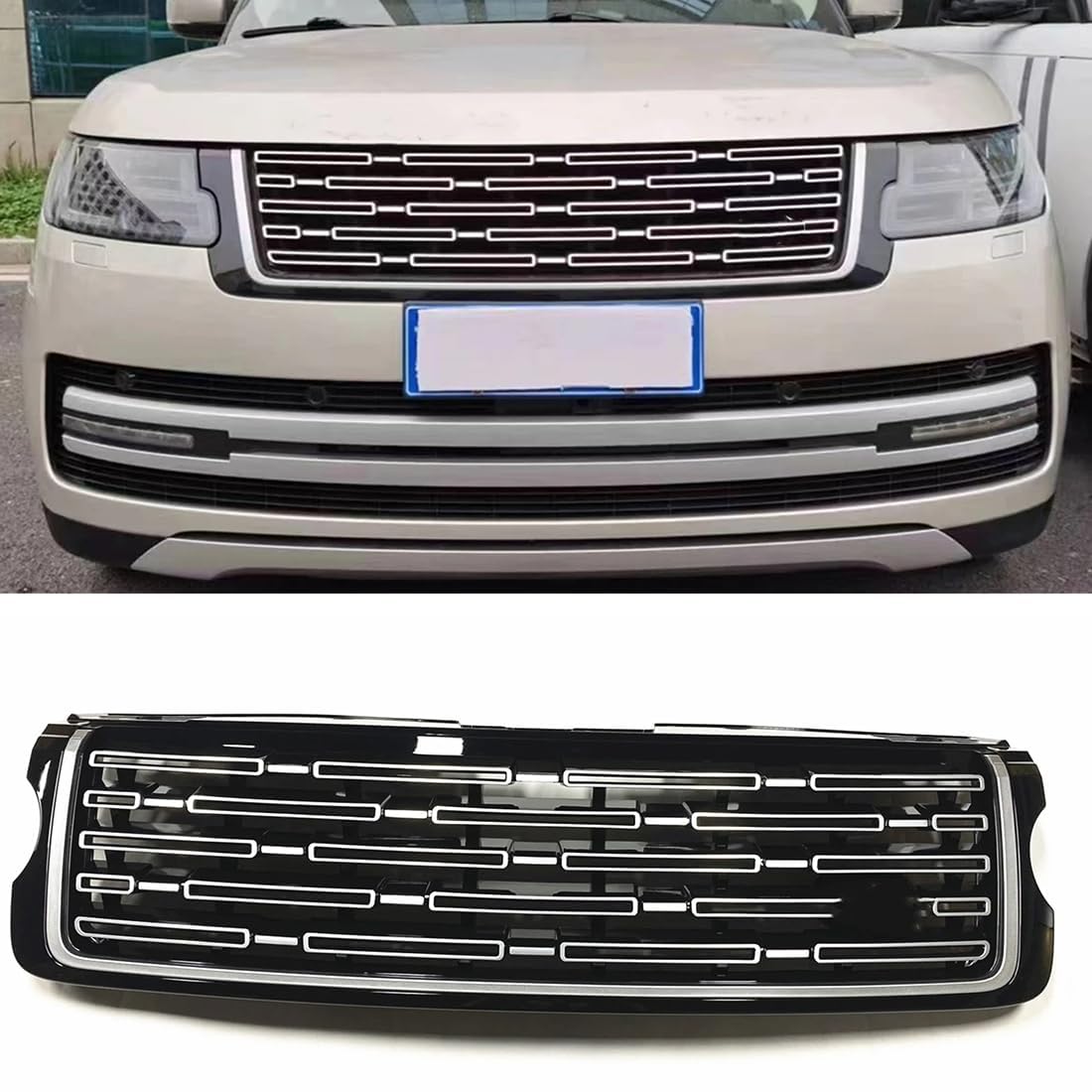 Vorderer Stoßstangengrill für Land Rover Range Rover Vogue L405 2013-2017, Auto-Frontstoßstangengrill Kühlergrill für die vordere Stoßstange Kühlergrill-Zubehör von LIULAOGEN