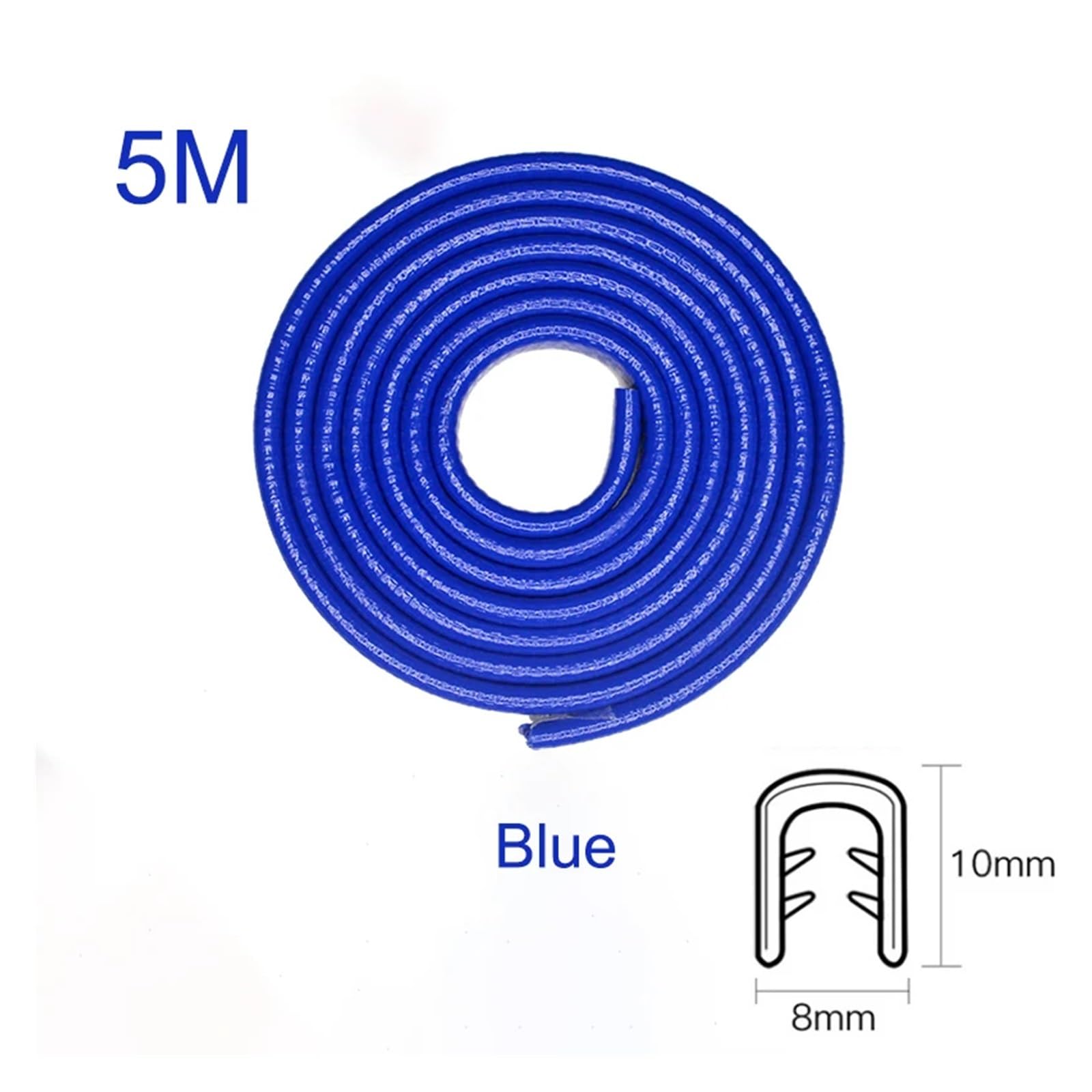 LIUONZTFD Autotürkanten-Kratzschutz mit Stahlscheibe, Stoßstangenverkleidung, Kanten-Kratzschutz, Streifen, Dichtungsschutz, Styling-Schutz, Dekor(Blue 5M) von LIUONZTFD