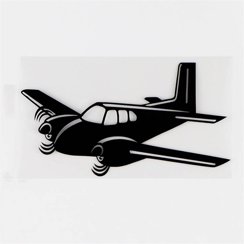 15,5 X 8,3 Cm Große Vinyl-Autoaufkleber Für Flugzeuge Mit Zweimotorigem Antrieb(Black) von LIVZFRLZ