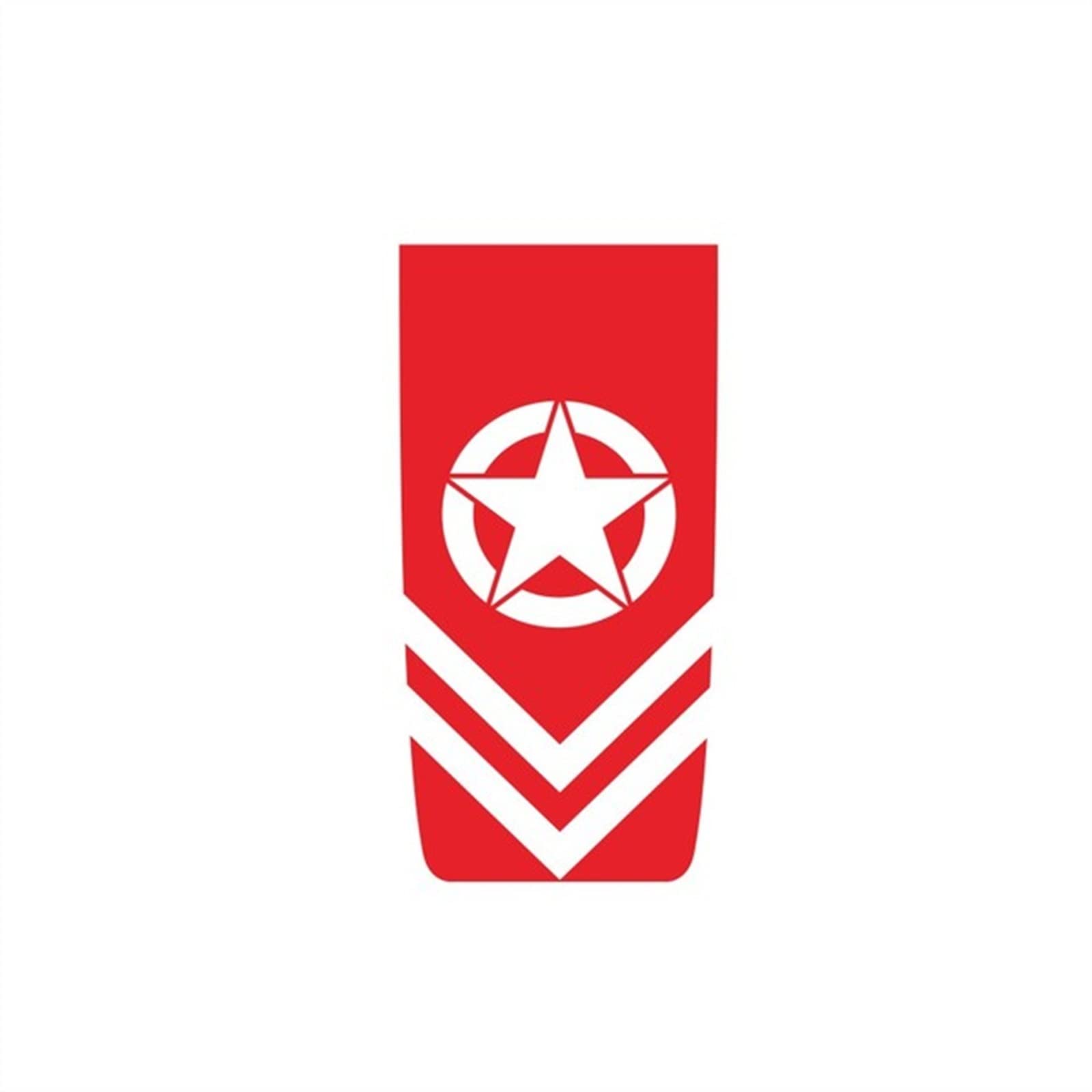 Autoaufkleber Army Stars Vinyl-Aufkleber für die Motorhaube, wasserdichter Sonnenschutz-Autoaufkleber PVC Aufkleber(Rood,M 115X45CM) von LIVZFRLZ