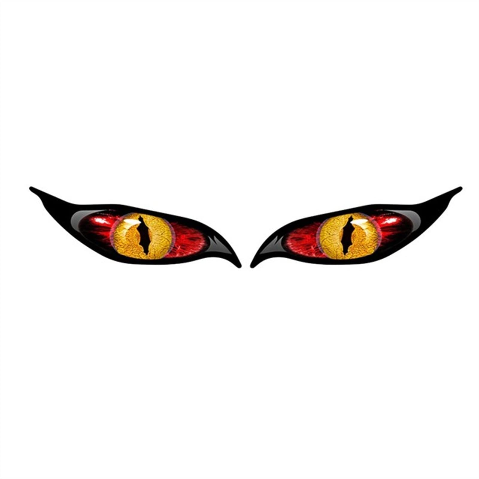 Autoaufkleber Autoaufkleber Lustige gelbe rote Blaue Evil Eyes Zombie Sonnencreme wasserdichte Aufkleber für Rückspiegelaufkleber PVC Aufkleber(Rojo,S 13x5cm) von LIVZFRLZ