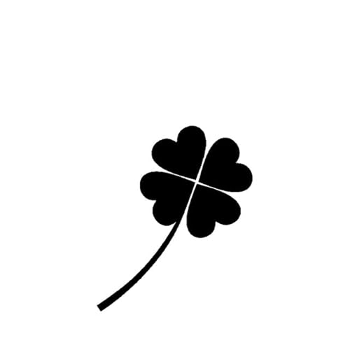 Autoaufkleber Dekorieren Sie Vinyl-Aufkleber Lucky Four Leaf Clover Fenster-Autoaufkleber PVC Aufkleber(Black) von LIVZFRLZ