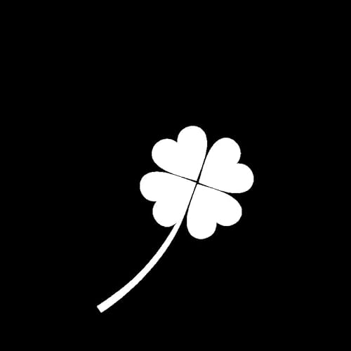 Autoaufkleber Dekorieren Sie Vinyl-Aufkleber Lucky Four Leaf Clover Fenster-Autoaufkleber PVC Aufkleber(Silver) von LIVZFRLZ