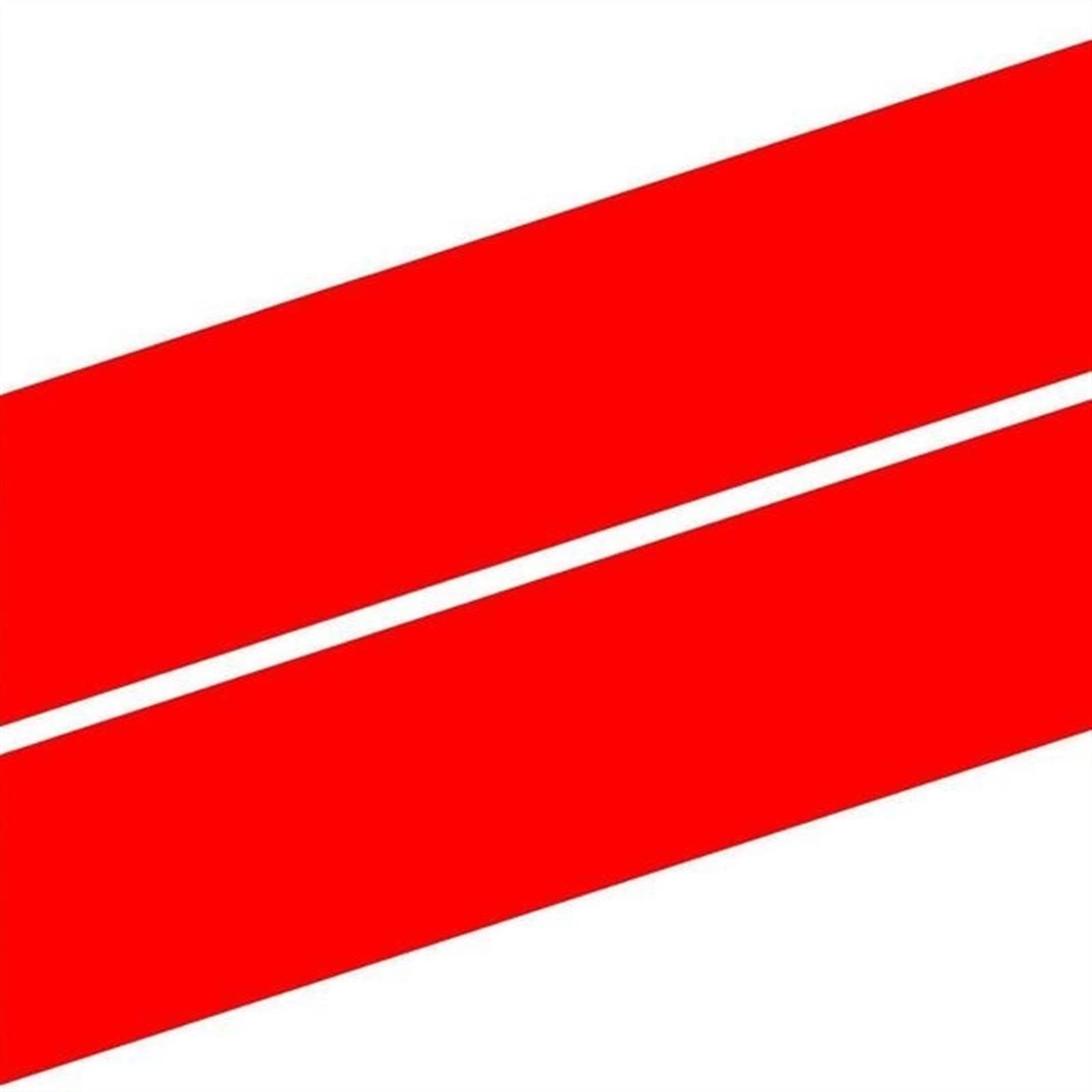 Autoaufkleber Fashion Racing Stripes Autoaufkleber Dekorationshaube Auf Der Rückseite Des Vinyldachzubehörs PVC Aufkleber(Rood,M 230x45cm) von LIVZFRLZ