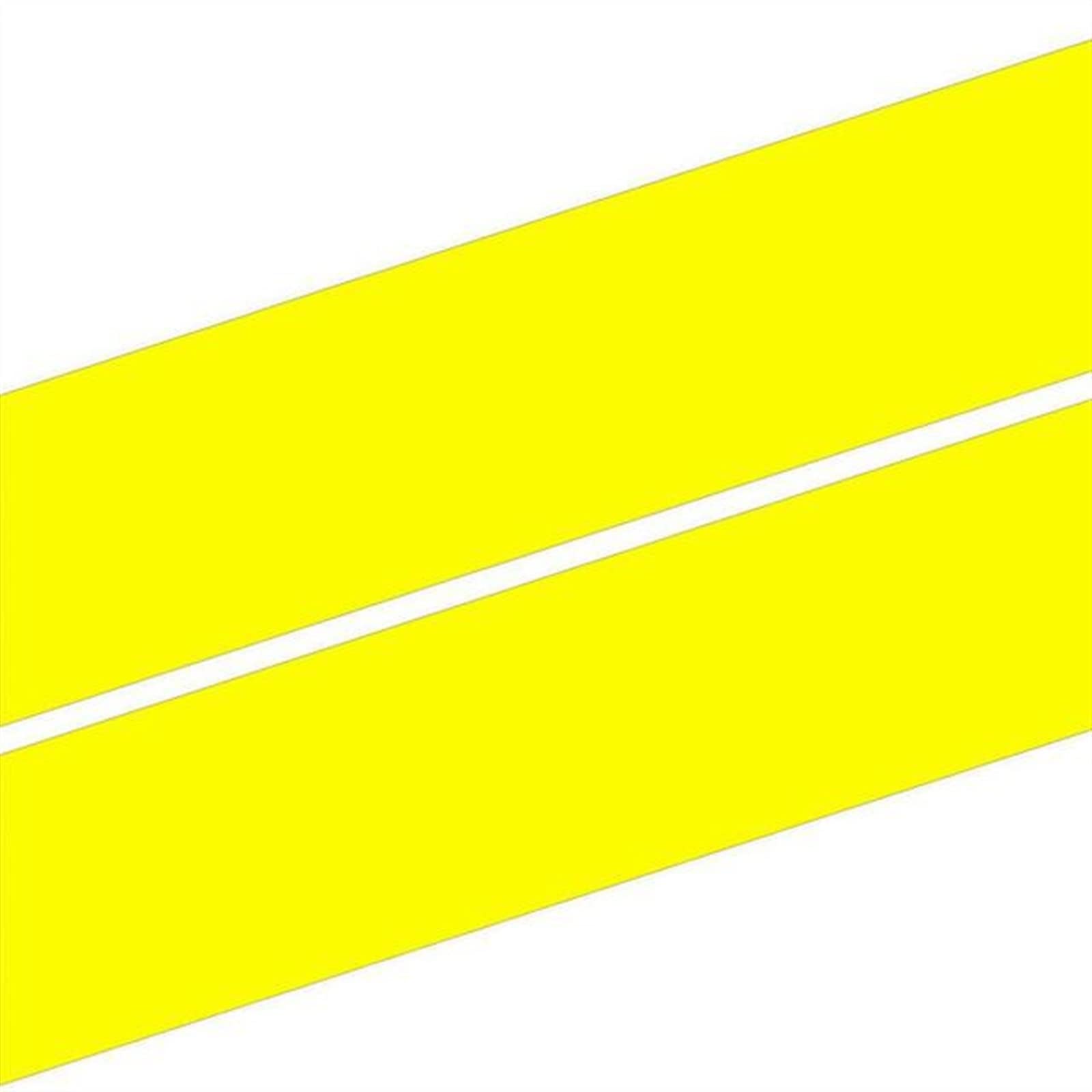 Autoaufkleber Fashion Racing Stripes Autoaufkleber Dekorationshaube Auf Der Rückseite Des Vinyldachzubehörs PVC Aufkleber(Yellow,XL 180x45CM 2PCS) von LIVZFRLZ