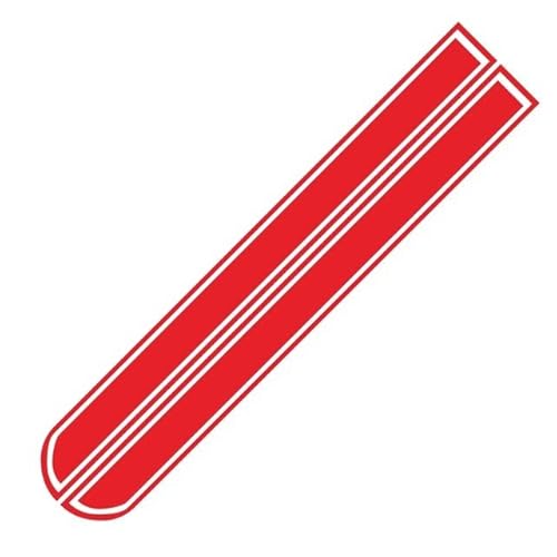 Autoaufkleber Modische Streifen-Autoaufkleber Zum Verzieren Der Motorhaube, Motorrennen, Kreative Spaß-Auto-Aufkleber, Autoteile PVC Aufkleber(Rood) von LIVZFRLZ