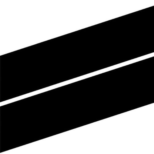 Autoaufkleber Racing Stripes Dekorationshaube Auf Der Rückseite des Vinyl-Dachaufklebers Für Mustang PVC Aufkleber(Black,XL 180x45CM 2PCS) von LIVZFRLZ