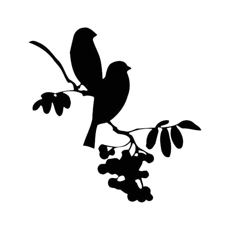 Autoaufkleber Vögel im Baum Tier Art Mode Vinyl Motorrad Aufkleber Fenster Stoßstange Zubehör Aufkleber PVC Aufkleber(Black,30x30.4cm) von LIVZFRLZ