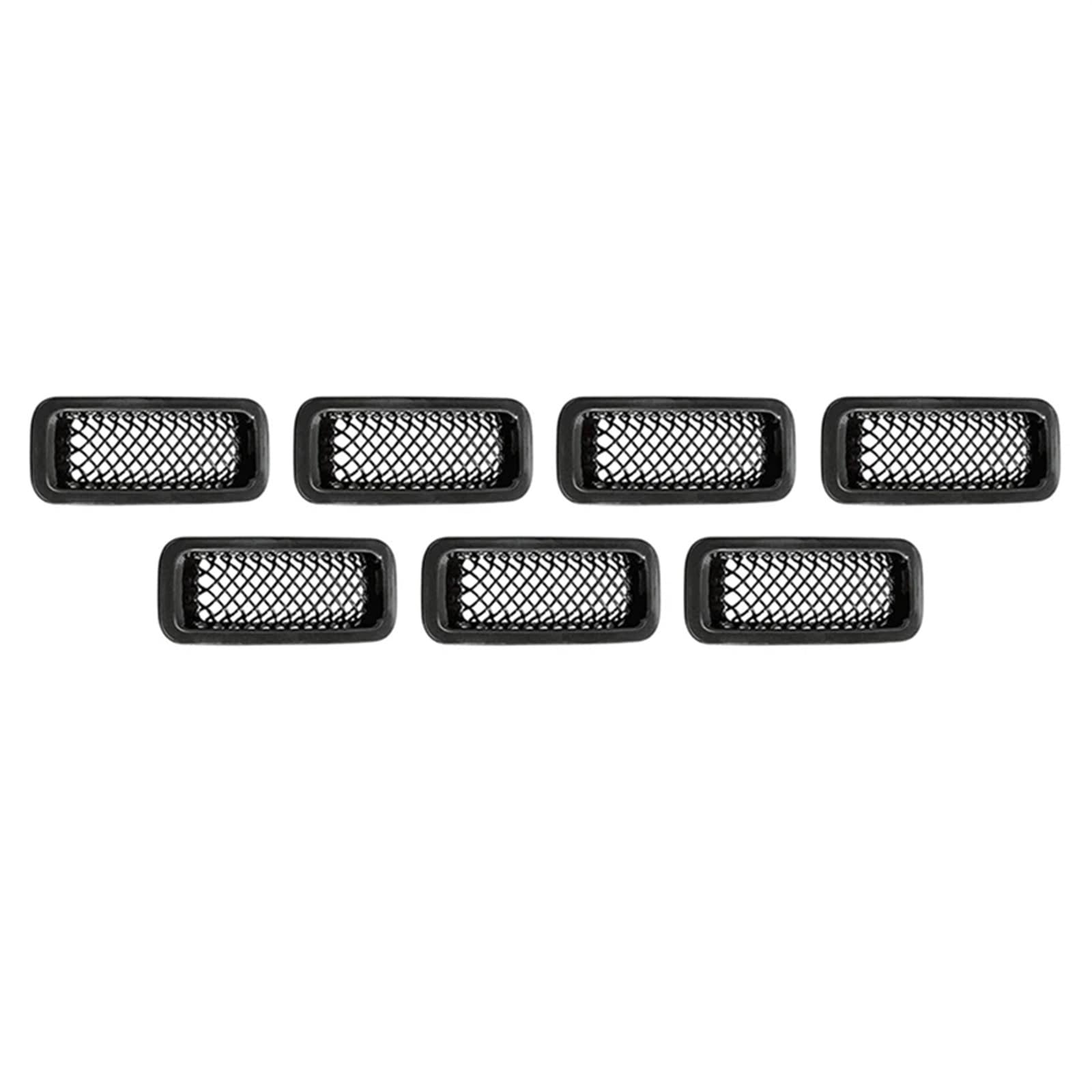 LIXINWEN [Replacement] Frontgrill Grill Mesh Einsatz Dekoration Trim Abdeckung for Jeep for Patriot 2011-2016 Zubehör, ABS 7PCS von LIXINWEN