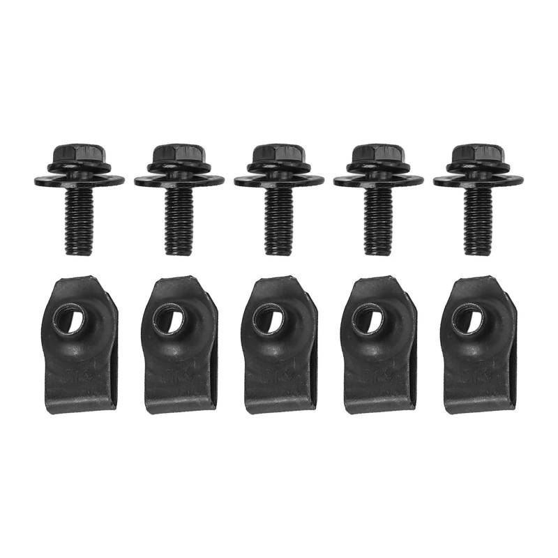 LIXINWEN [Replacement] Karosserieschrauben U-Mutter Clips M6 Schrauben for Honda for Accord Motor unter Abdeckung Stoßstange for Fender Liner Retainer Fastener Nietschraube (10Pcs) von LIXINWEN