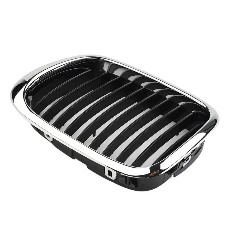 LIXINWEN [Replacement] Praktische Gitter 1 Paar Silber Umriss Auto for Limousine 525 530 535 540 M5 Frontgrill Schwarz for BMW E39 1998-2003 von LIXINWEN