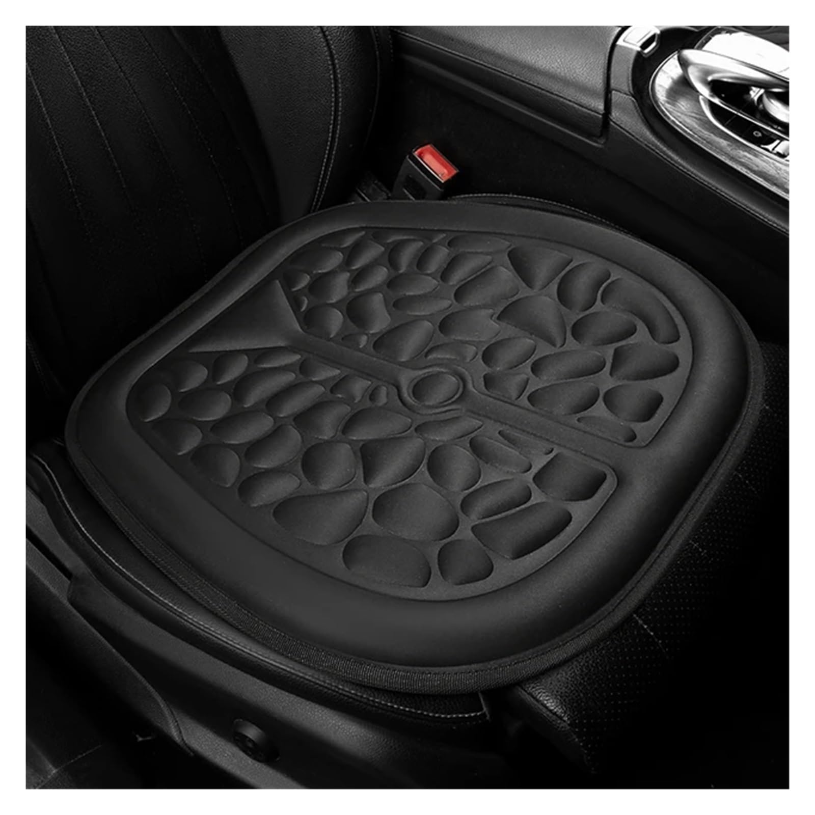 LIYIANWAN tianwandong 3D-Stereo-Air-Baumwoll-Autositzkissen, atmungsaktiv und bequem, for alle Jahreszeiten geeignet, Auto-Vordersitzbezug(Black) von LIYIANWAN