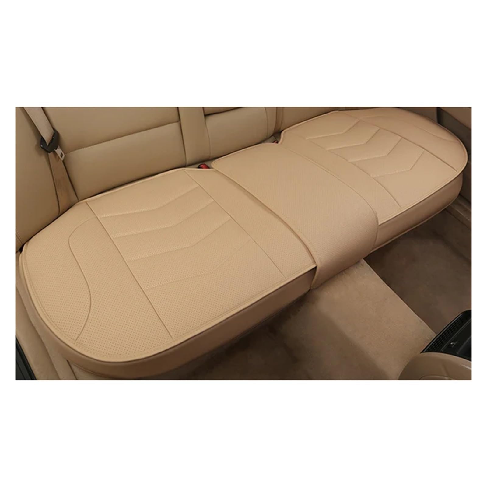 LIYIANWAN tianwandong Autositzbezüge PU-Leder-Sitzbezug Vier Jahreszeiten Automobilbezüge Kissen Auto-Innenausstattung Mattenschutz(Beige 1pcs Back) von LIYIANWAN