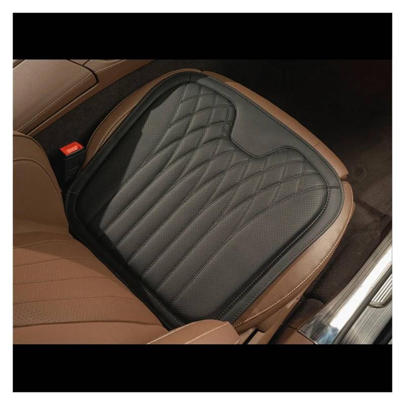 LIYIANWAN tianwandong Autositzkissen Lendenwirbelstütze Integrierter Sitz Sommerkühlkissen Leder Fahrersitz Autositz Taillenstütze Rückenkissen(Beige Set) von LIYIANWAN