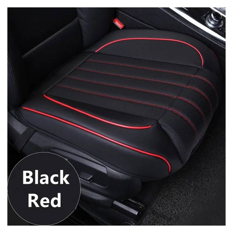 LIYIANWAN tianwandong Autositzverlängerung, Beinstützenkissen, PU-Leder, Anti-Rutsch-Pad for den Vordersitz des Autos, erweitertes Zubehör zur Sitzmodifikation(Black Red 1pcs) von LIYIANWAN