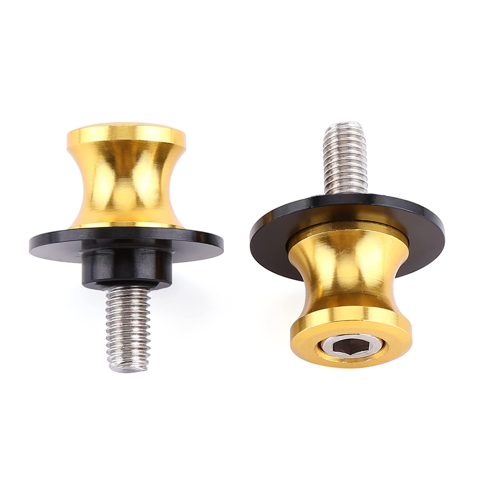 LIYJTK 2PCS Motorrad CNC Hinten Stehen Schwinge Spule Sliders Stehen Schwinge Spulen Universal Reparatur Zubehör 6/8/10mm (6mm de ORO) von LIYJTK