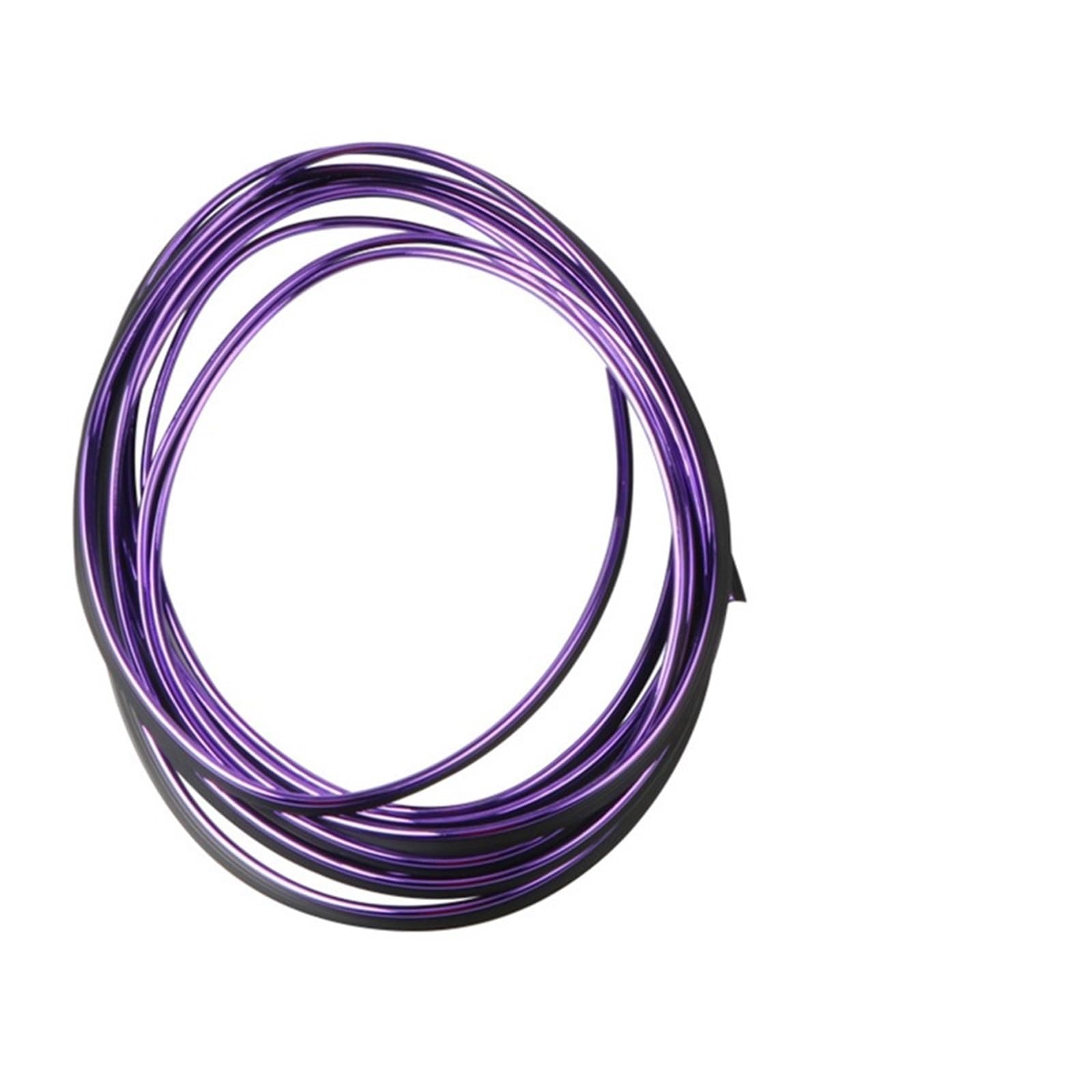 Auto Zierleiste Chrom Zierleisten Armatur 10 Meter Auto DIY Trim Innen Armaturenbrett Türkante Einsatz Dekoration Streifen Linie Universal Chrom Styling Zubehör(10M Purple) von LIZHAYG