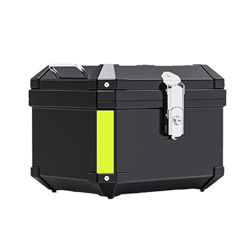 LIZHAYG Topcase Motorrad 29L/45L Motorrad-Heckbox, große Kapazität, Abnehmbarer Kofferraum, ABS, reflektierendes Design, Werkzeugkasten mit Edelstahl-Diebstahlsicherung(29L Black) von LIZHAYG