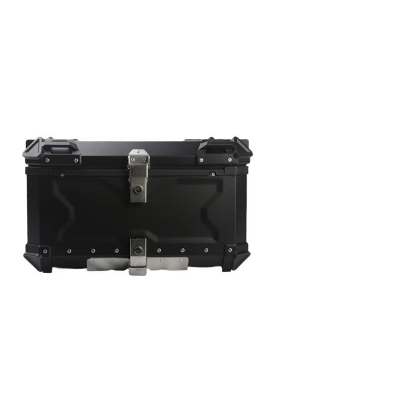 LIZHAYG Topcase Motorrad 55L 65L 80L Universal Motorrad Heckgepäck Kofferraum Lagerung Moto Top Case Box Wasserdicht Helm Schlüsselschloss Heck Toolbox Aluminium(100L B Black) von LIZHAYG