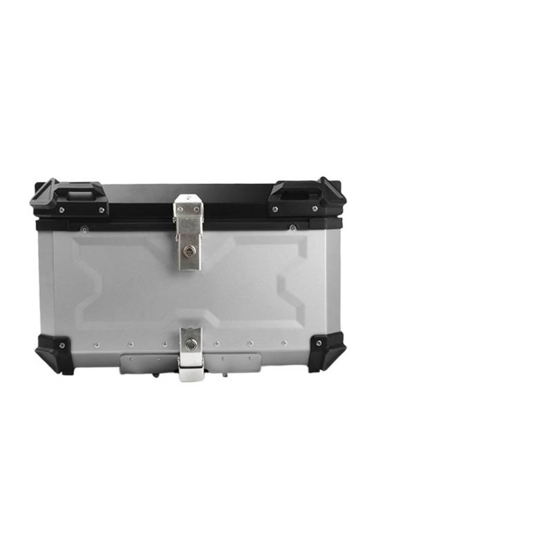 LIZHAYG Topcase Motorrad 55L 65L 80L Universal Motorrad Heckgepäck Kofferraum Lagerung Moto Top Case Box Wasserdicht Helm Schlüsselschloss Heck Toolbox Aluminium(100L B Silver) von LIZHAYG