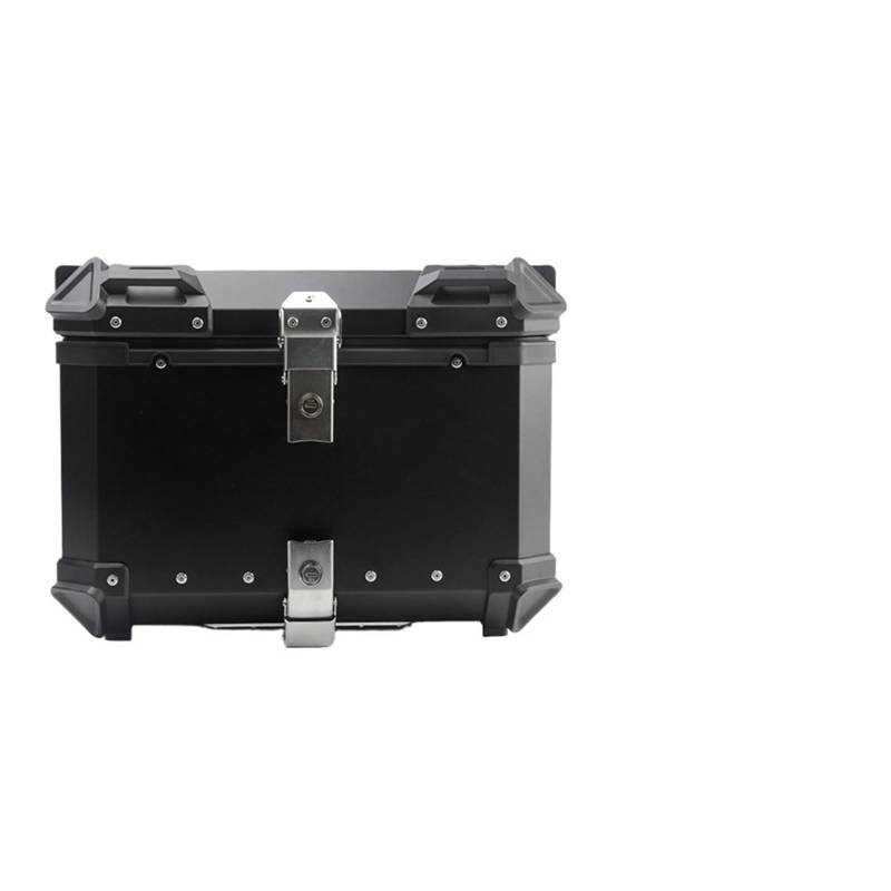 LIZHAYG Topcase Motorrad 55L 65L 80L Universal Motorrad Heckgepäck Kofferraum Lagerung Moto Top Case Box Wasserdicht Helm Schlüsselschloss Heck Toolbox Aluminium(55L A Black) von LIZHAYG