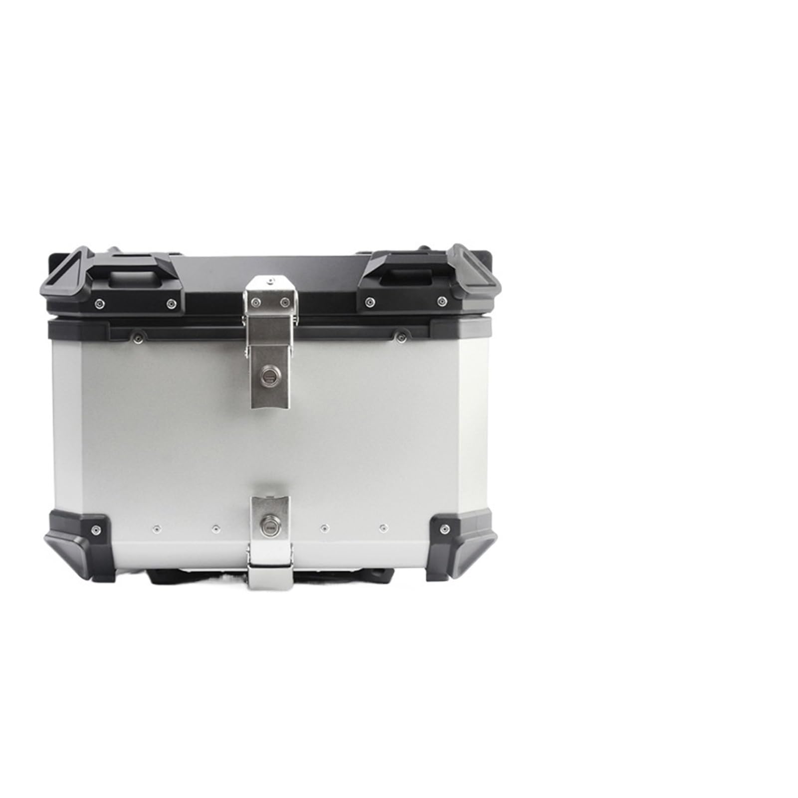 LIZHAYG Topcase Motorrad 55L 65L 80L Universal Motorrad Heckgepäck Kofferraum Lagerung Moto Top Case Box Wasserdicht Helm Schlüsselschloss Heck Toolbox Aluminium(55L A Silver) von LIZHAYG