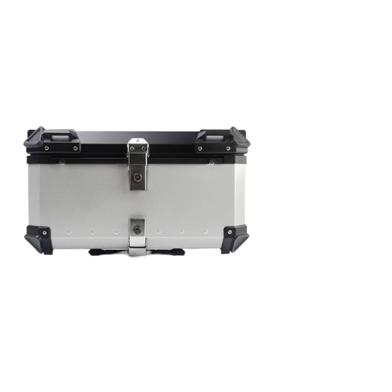 LIZHAYG Topcase Motorrad 55L 65L 80L Universal Motorrad Heckgepäck Kofferraum Lagerung Moto Top Case Box Wasserdicht Helm Schlüsselschloss Heck Toolbox Aluminium(80L A Silver) von LIZHAYG