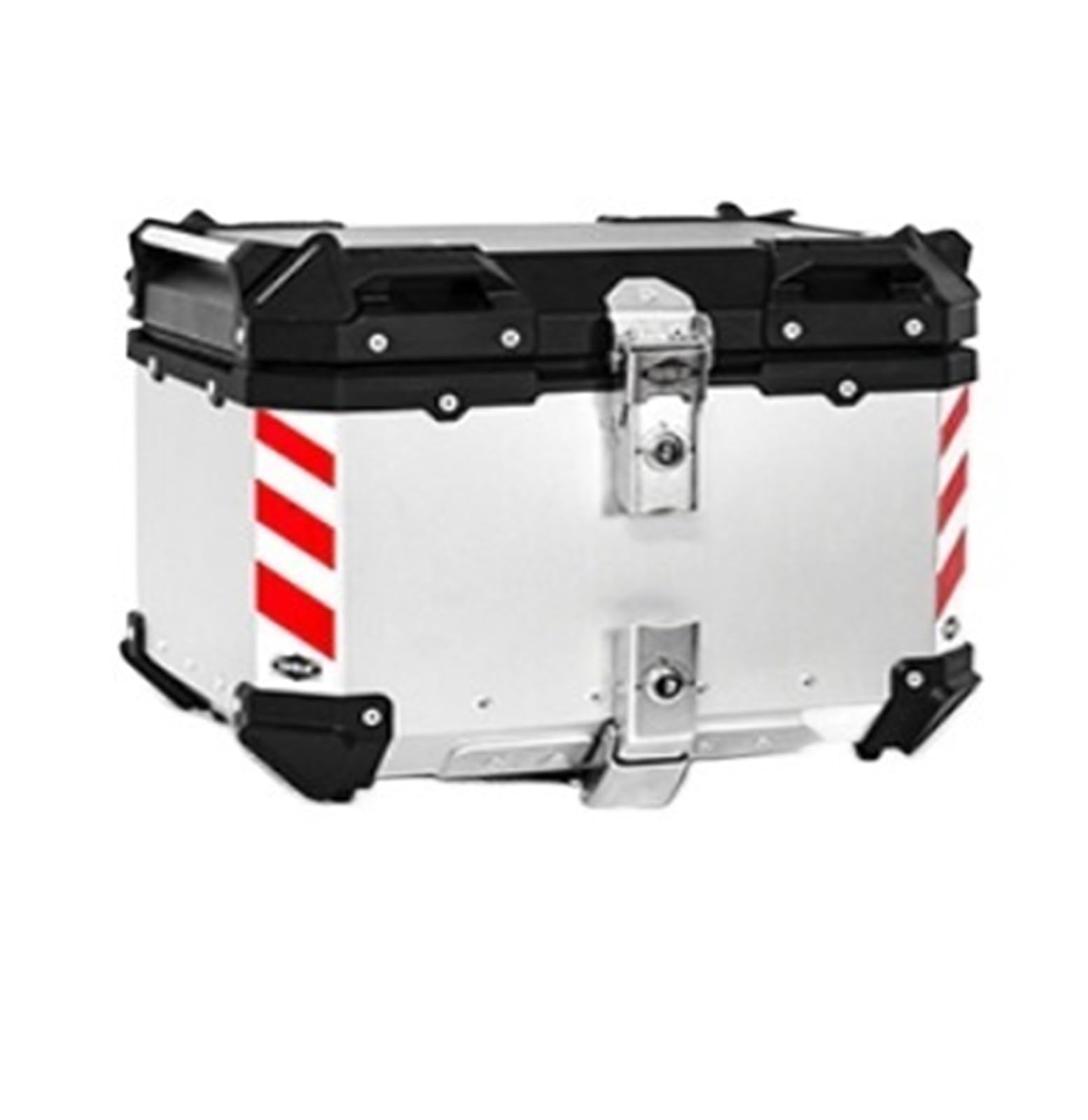 LIZHAYG Topcase Motorrad 55L Schwarz X Design Heckbox Aluminium Topcase Größerer Motorradkoffer(Gray) von LIZHAYG