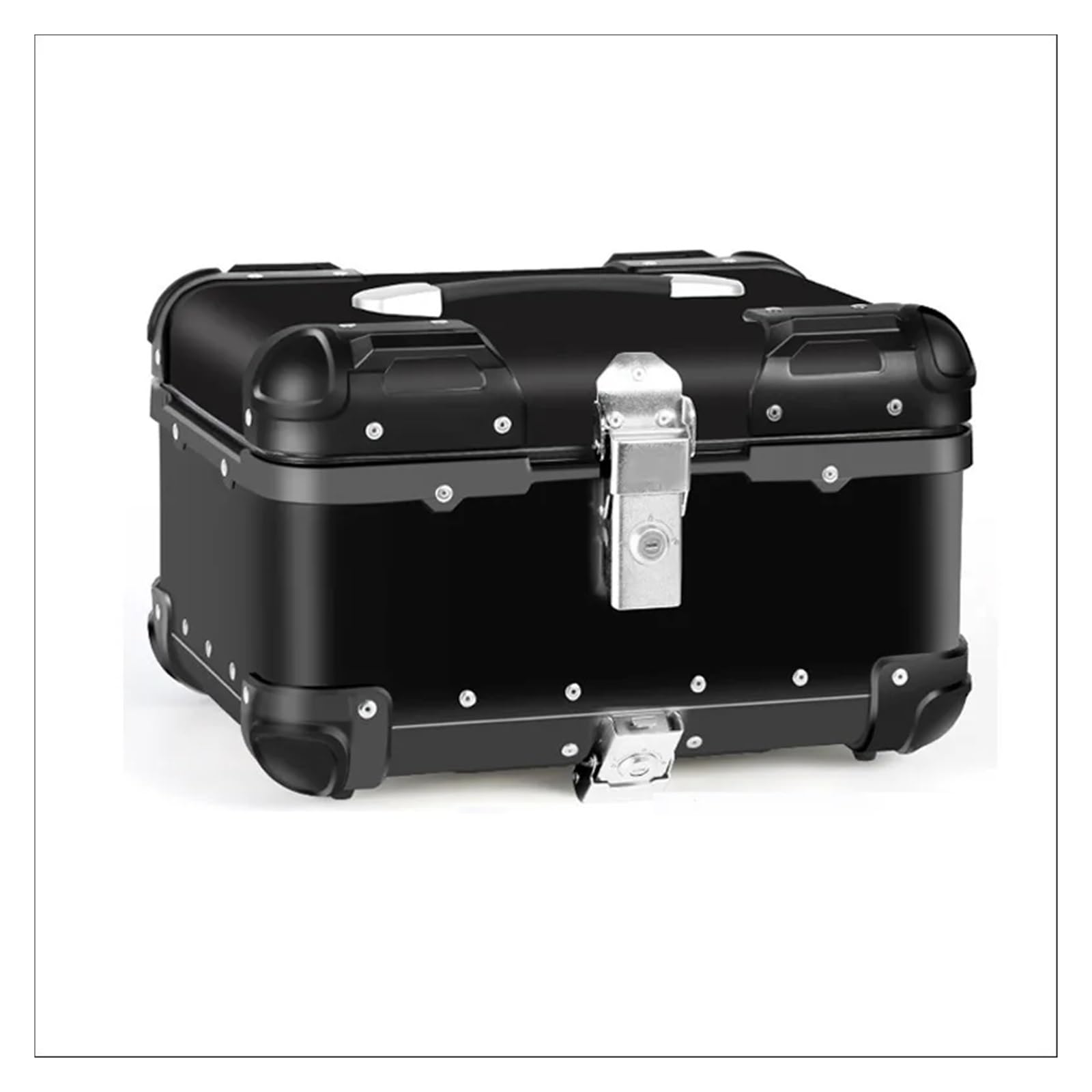 LIZHAYG Topcase Motorrad Motorrad-Kofferraum-Heck-Laggen-Box Aufbewahrungsbox Helm Topcasehalter Schloss Aluminium Toolbox Moto Topbox Moto Zubehör(Round Corner 35L) von LIZHAYG