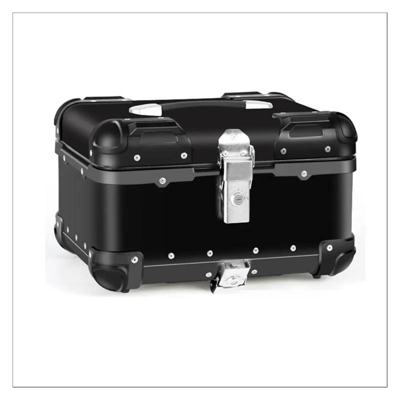 LIZHAYG Topcase Motorrad Motorrad-Kofferraum-Heck-Laggen-Box Aufbewahrungsbox Helm Topcasehalter Schloss Aluminium Toolbox Moto Topbox Moto Zubehör(Round Corner 35L) von LIZHAYG