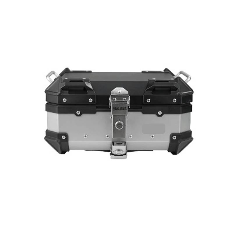 LIZHAYG Topcase Motorrad Motorrad-Kofferraum-Heck-Laggen-Box Aufbewahrungsbox Helm Topcasehalter Schloss Aluminium Toolbox Moto Topbox Moto Zubehör(Square Corner 22L) von LIZHAYG