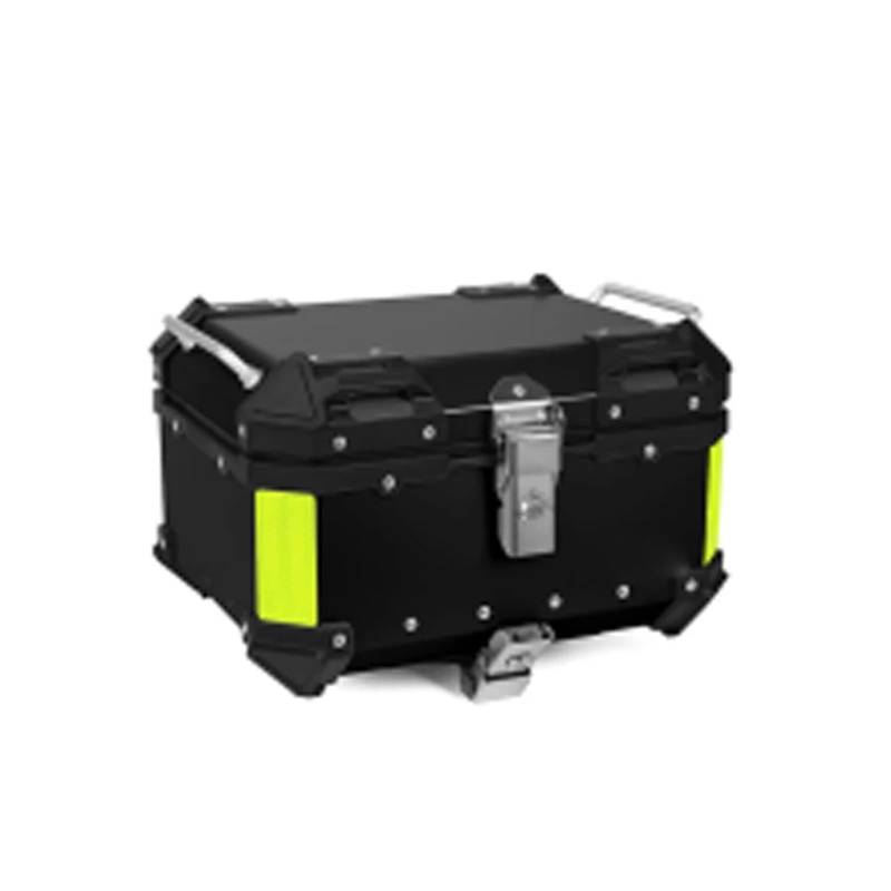 LIZHAYG Topcase Motorrad Motorrad-Kofferraum-Heck-Laggen-Box Aufbewahrungsbox Helm Topcasehalter Schloss Aluminium Toolbox Moto Topbox Moto Zubehör(Square Corner 35L) von LIZHAYG