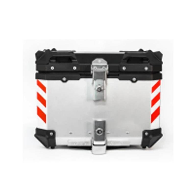 LIZHAYG Topcase Motorrad Motorrad-Kofferraum-Heck-Laggen-Box Aufbewahrungsbox Helm Topcasehalter Schloss Aluminium Toolbox Moto Topbox Moto Zubehör(Square Corner 45L-01) von LIZHAYG