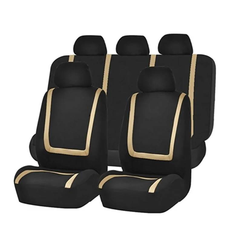 LIZHAYG Universal SitzbezüGe FüR Auto Autositzbezüge aus Stoff. Autositzschutzbezüge(ZT02-5Seats-gold) von LIZHAYG