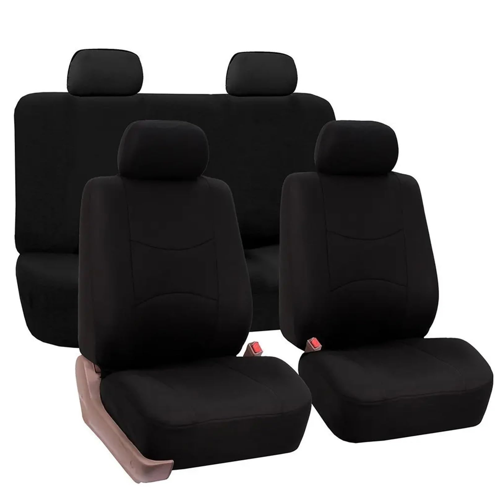 LIZHAYG Universal SitzbezüGe FüR Auto Autositzbezüge aus Stoff. Autositzschutzbezüge(ZT06-5Seats-black) von LIZHAYG