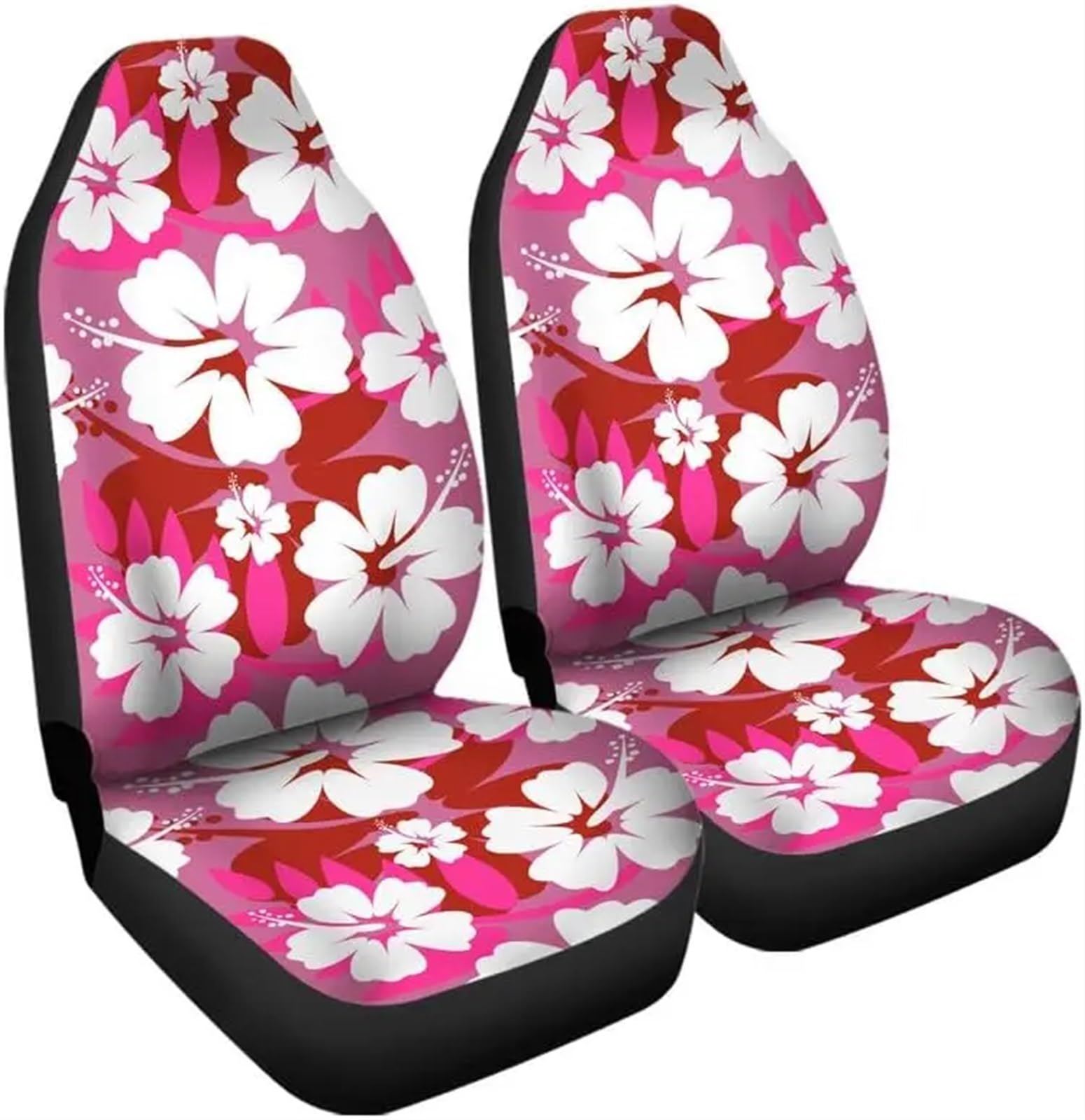 LIZHAYG Universal SitzbezüGe FüR Auto Autositzbezug-Set mit roten Blumen und Blumen, 2-teilig, hoch dehnbar, langlebig, Auto-Vordersitzkissen for Damen und Herren, passend for Fahrzeuge(D) von LIZHAYG