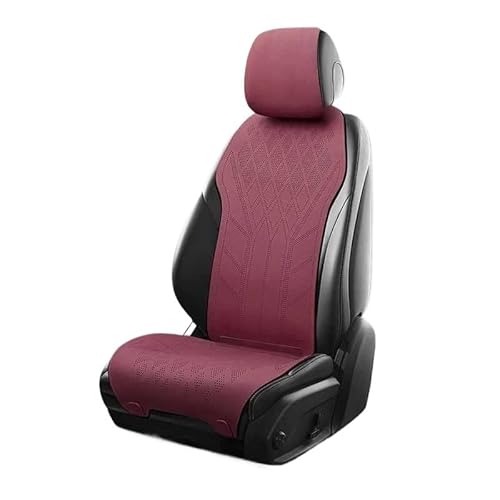 LIZHAYG Universal SitzbezüGe FüR Auto Autositzbezug aus Wildleder, ultradünn, atmungsaktiv, Sitzschutzbezug(Wine red) von LIZHAYG